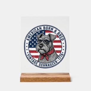 Schnauzer Patriotique Vintage