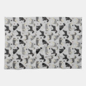 Schnauzer Paws en Botten Kitchen Towel Theedoek (Horizontaal)