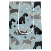 Schnauzer Paws en Botten Medium Cadeauzakje (Achterkant)