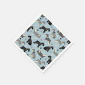 Schnauzer Paws en Botten Servet (Hoek)