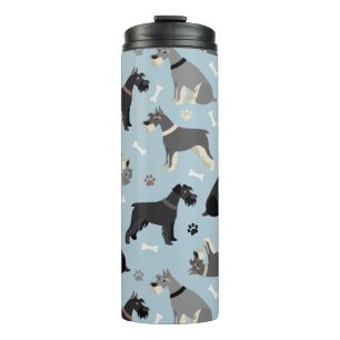 Schnauzer Paws en Botten Thermal Tumbler Thermosbeker