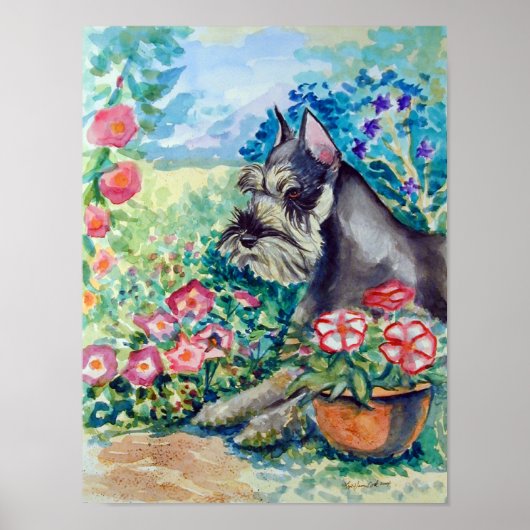Schnauzer Poster Wall Print (Voorkant)