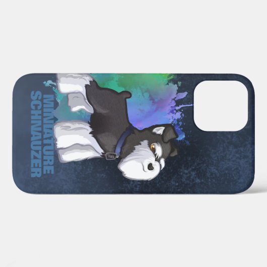 Schnauzer Puppy Dog Black & Silver Miniatuur Case-Mate iPhone Case (Achterkant (horizontaal))