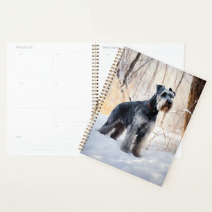 Schnauzer Qu'il neige Noël