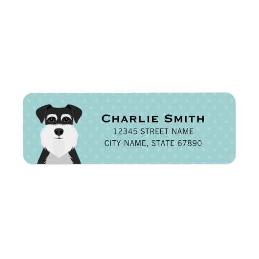 Schnauzer Return Address Labels (Voorkant)