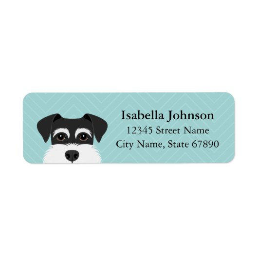 Schnauzer Return Address Labels (Voorkant)