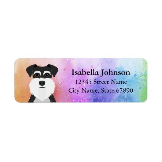 Schnauzer Return Address Labels (Voorkant)