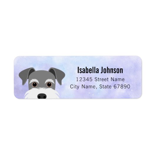 Schnauzer Return Address Labels (Voorkant)