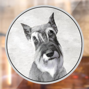 Schnauzer (Reus) - Mooie Originele Honden Kunst Raamsticker