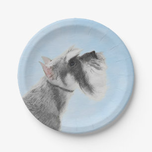 Schnauzer (Reus, Norm) 2 die - het Art. van de Papieren Bordje