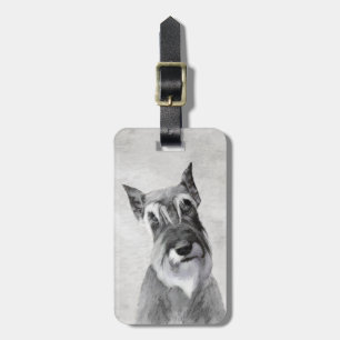 Schnauzer (reuzenschilderkunst) bagagelabel