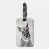 Schnauzer (reuzenschilderkunst) bagagelabel (Achterkant verticaal)