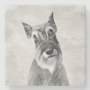 Schnauzer (reuzenschilderkunst) stenen onderzetter