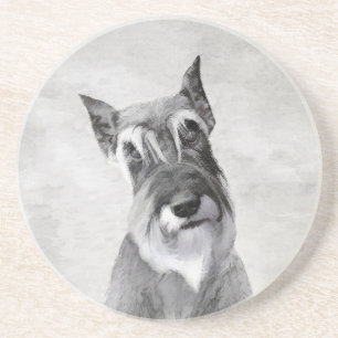 Schnauzer (reuzenschilderkunst) zandsteen onderzetter