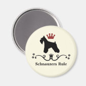 Schnauzer Rule Magnet Magneet (Voorkant / Achterkant)