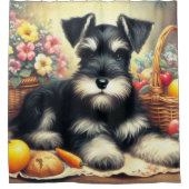  Schnauzer Schilderen Douchegordijn (Voorkant)