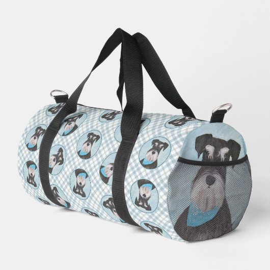 Schnauzer Schilderen Miniatuur Uncropped Pet Dog A Plunjezak (Rechterhoek)