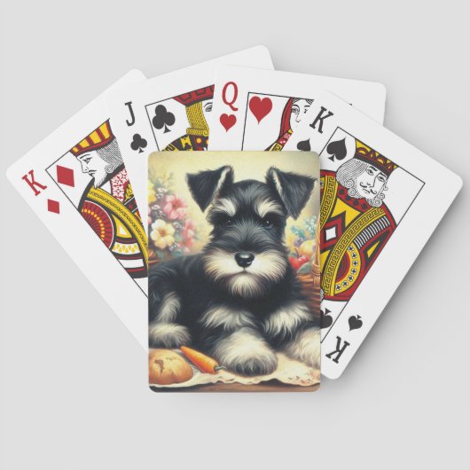  Schnauzer Schilderen Pokerkaarten (Achterkant)