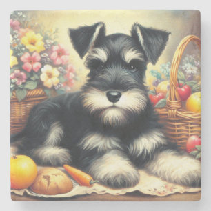 Schnauzer Schilderen Stenen Onderzetter