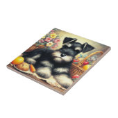 Schnauzer Schilderen Tegeltje (Zijkant)