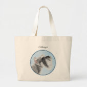 Schnauzer Schilderij Giant Standard Cropped Dog Ar Grote Tote Bag (Voorkant)