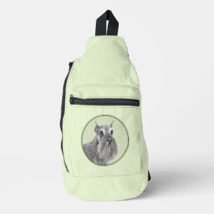 Schnauzer Schilderij Giant Standard Cropped Dog Ar Sling Bag