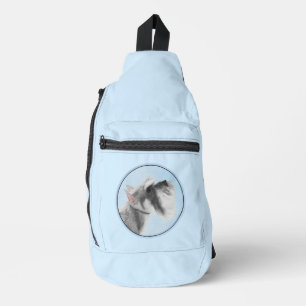 Schnauzer Schilderij Reusachtige Standaard Gecropt Sling Bag