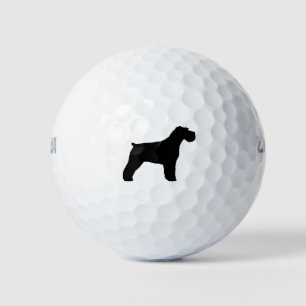 Schnauzer silhouet (natuurlijke oren) golfballen