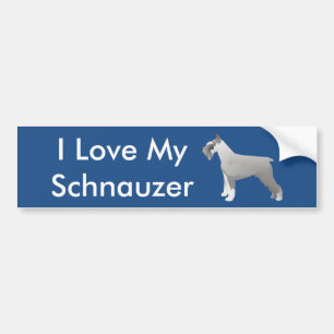 Schnauzer-Sjablonen klaar om aan te passen Bumpersticker