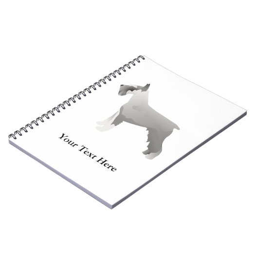 Schnauzer-Sjablonen klaar om aan te passen Notitieboek (Linkerzijde)