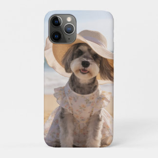 Schnauzer strandhanddoek iPhone 11 pro hoesje