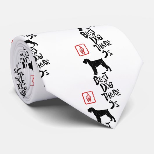 Schnauzer Stropdas (Opgerold)