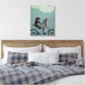 Schnauzer Tandem Canvas Afdruk (Insitu (Slaapkamer))