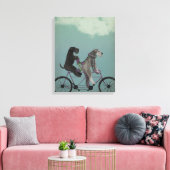 Schnauzer Tandem Canvas Afdruk (Insitu (Woonkamer))