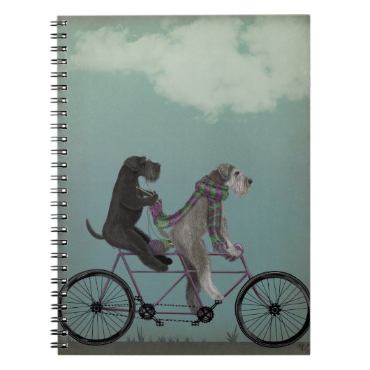 Schnauzer Tandem Notitieboek (Voorkant)