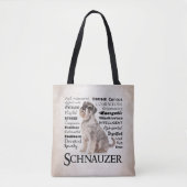 Schnauzer Traits Canvas tas (Voorkant)