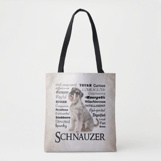Schnauzer Traits Canvas tas (Voorkant)