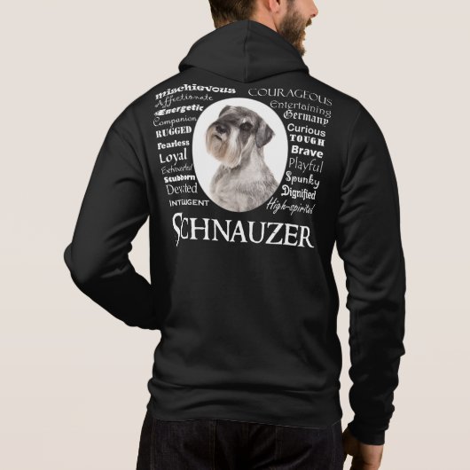 Schnauzer Traits Hoodie (Achterkant)