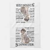 Schnauzer Traits Kitchen Towel Theedoek (Verticaal)