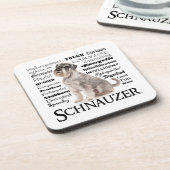 Schnauzer Traits Onderzetter Set (Linkerzijde)
