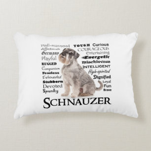 Schnauzer Traits Pillow Accent Kussen