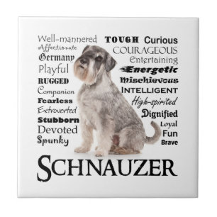 Schnauzer Traits Tile Tegeltje