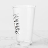 Schnauzer Traits Tumbler en verre (Gauche)