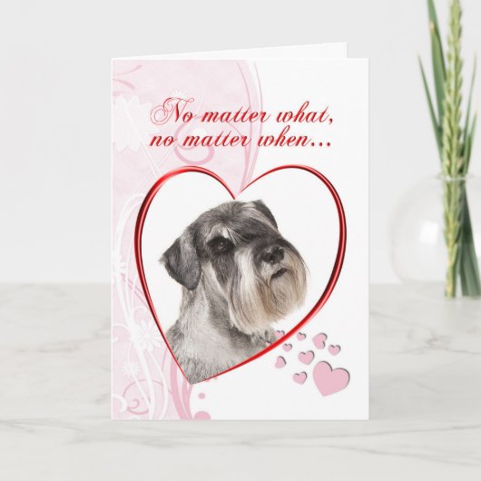 Schnauzer Valentijnsdag Kaart (Voorkant)