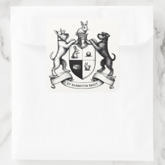 Schnauzer Wapenschild Sticker (Tas)