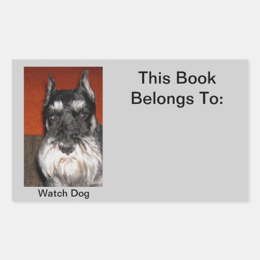 Schnauzer Watch Dog Sticker (Voorkant)