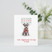 Schnauzer Whimsical Christmas | Feestdagenkaart (Staand voorkant)