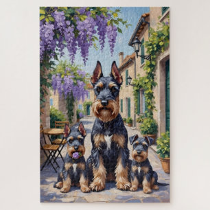 Schnauzer Wisteria Straatkunst Legpuzzel