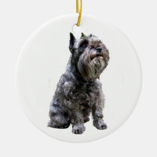 Schnauzer - Zwart #1 Keramisch Ornament