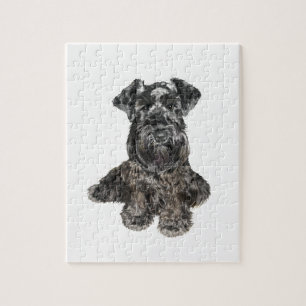 Schnauzer (zwart) legpuzzel